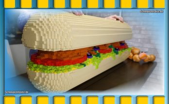 Ein Lego - Sandwich sieht man auch nicht jeden Tag. Tolle Idee.