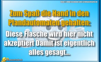 Hand im Pfandautomat