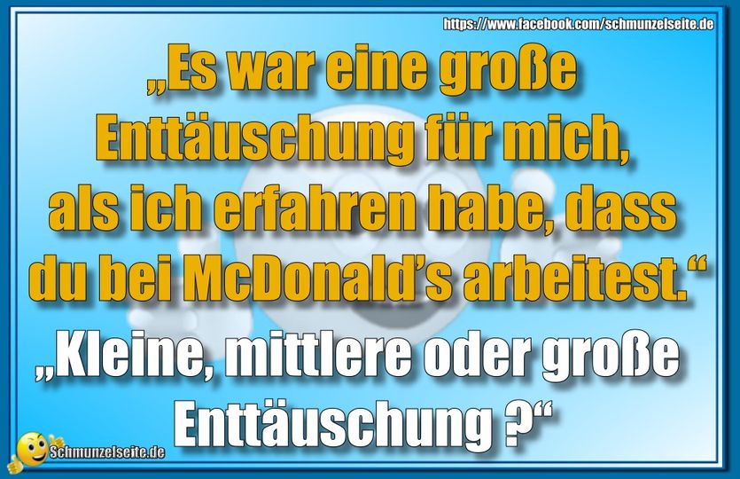 Große Enttäuschung