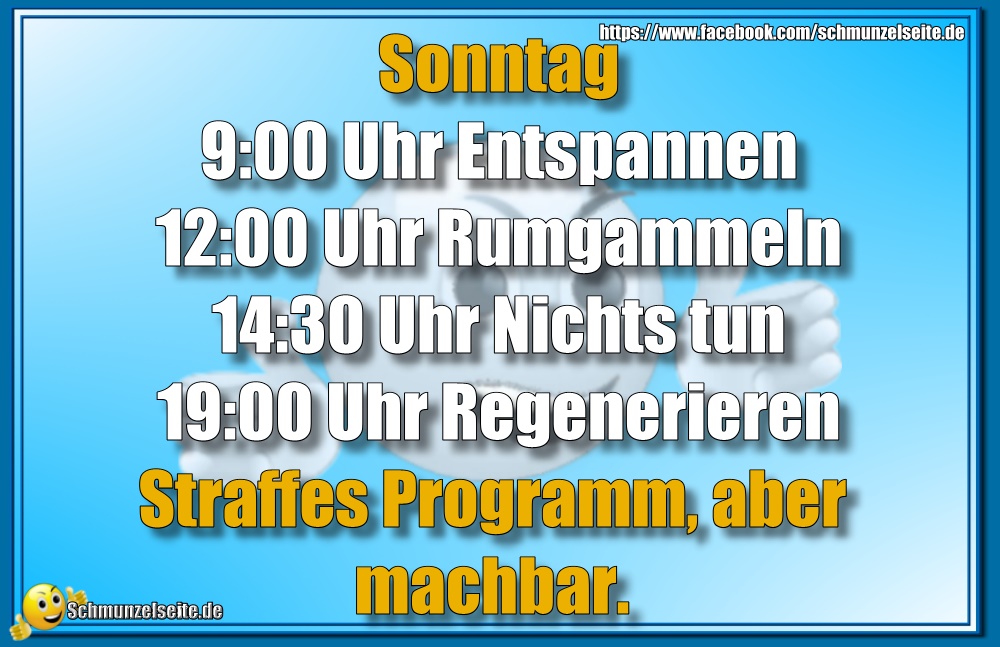 Sonntag entspannen