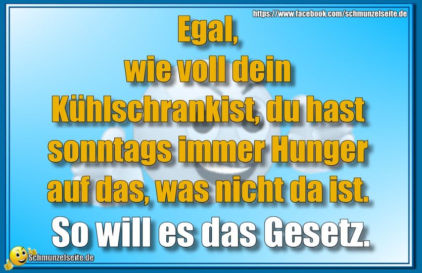 Sonntags immer Hunger
