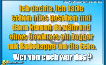 Jogger mit Badekappe