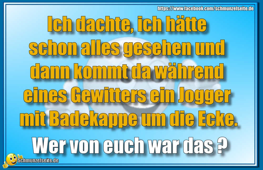 Jogger mit Badekappe