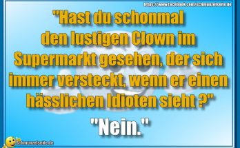 Clown im Supermarkt
