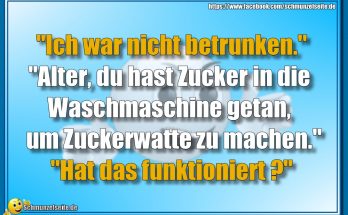 Zucker in die Waschmaschine