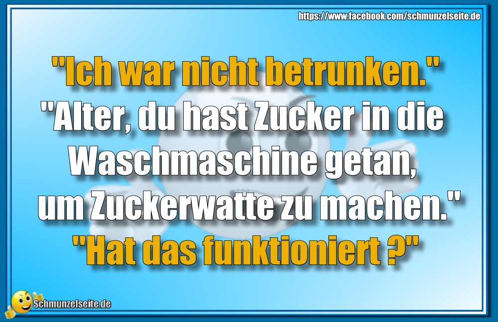Zucker in die Waschmaschine