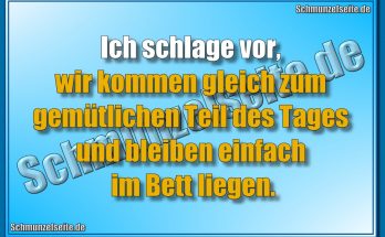 Im Bett liegen