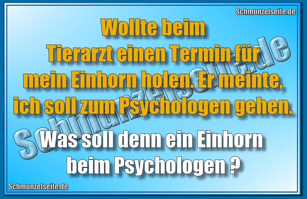 Einhorn beim Psychologen