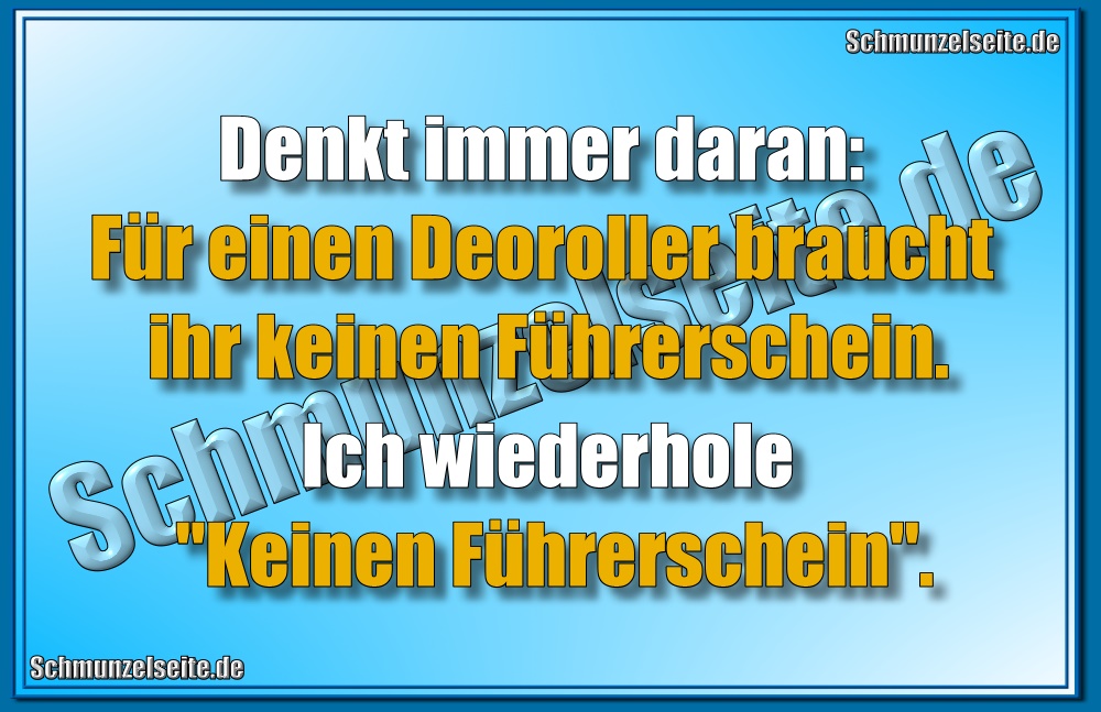 Keinen Führerschein