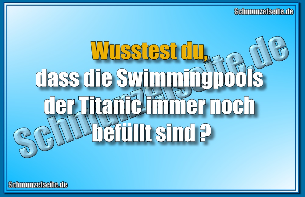 Swimmingpools der Titanic