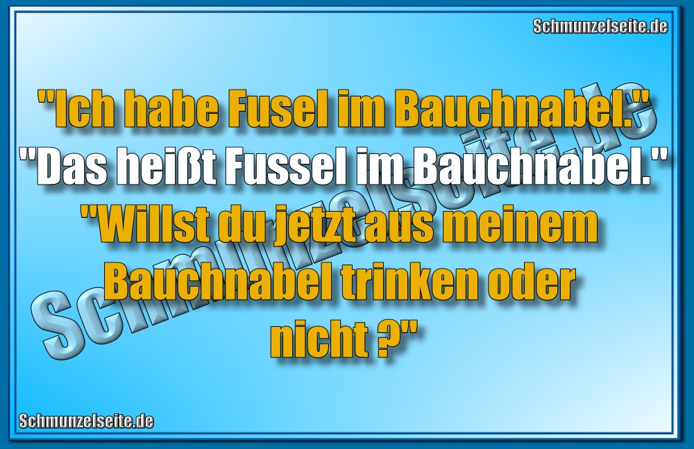 Fusel im Bauchnabel