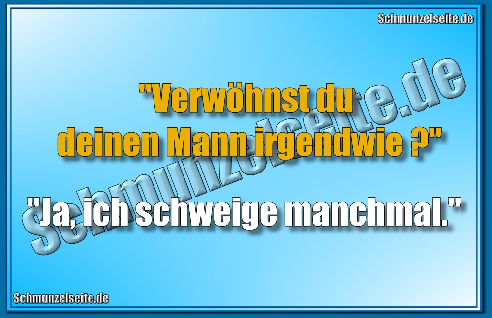 Ich schweige