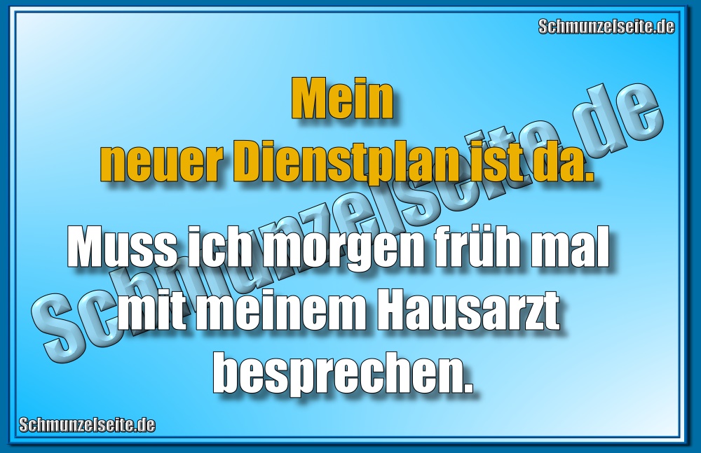 Neuer Dienstplan