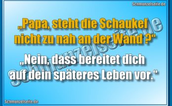 Schaukel an der Wand