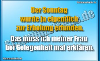 Sonntag Erholung