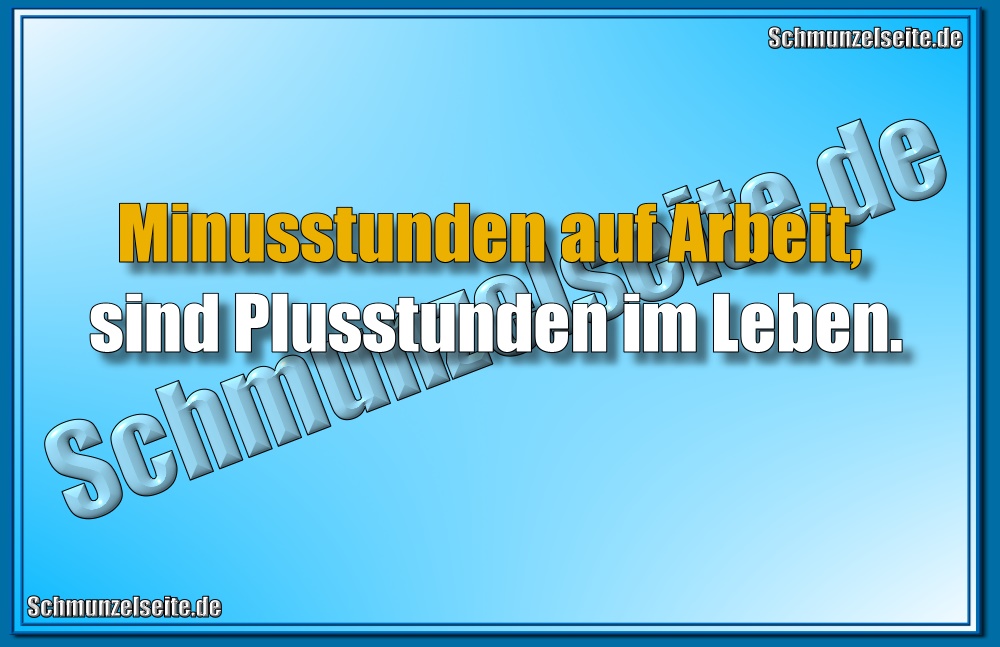 Minusstunden auf Arbeit