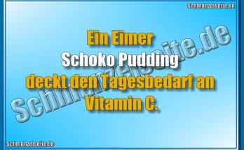 Ein Eimer Schoko Pudding deckt den Tagesbedarf an Vitamin C !