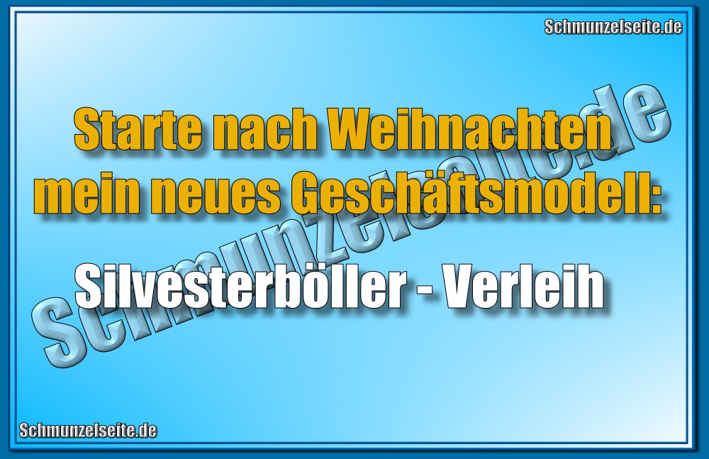 Starte nach Weihnachten mein neues Geschäftsmodell: Silvesterböller-Verleih