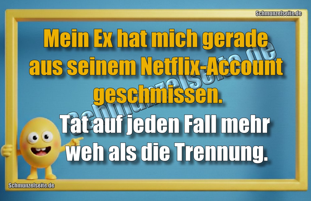 Mein Ex hat mich gerade aus seinem Netflix-Account geschmissen. Tat auf jeden Fall mehr weh als die Trennung.