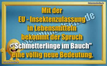 Mit der EU-Insektenzulassung in Lebensmitteln bekommt der Spruch 'Schmetterlinge im Bauch" eine völlig neue Bedeutung.