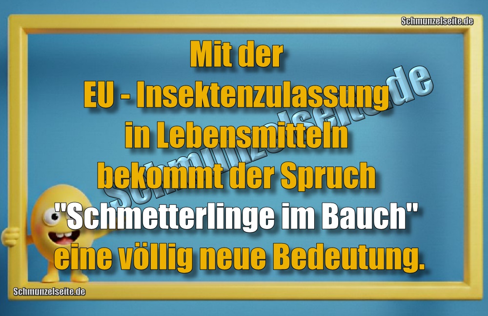 Mit der EU-Insektenzulassung in Lebensmitteln bekommt der Spruch 'Schmetterlinge im Bauch" eine völlig neue Bedeutung.