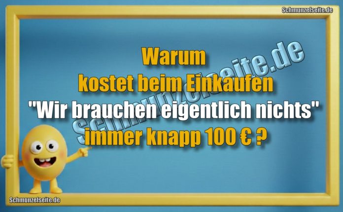 Warum kostet beim Einkaufen "Wir brauchen eigentlich nichts" immer knapp 100€ ?