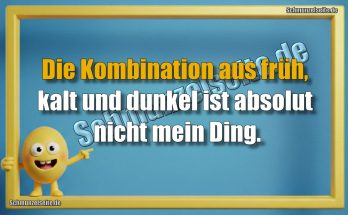 Die Kombination aus früh, kalt und dunkel ist absolut nicht mein Ding.