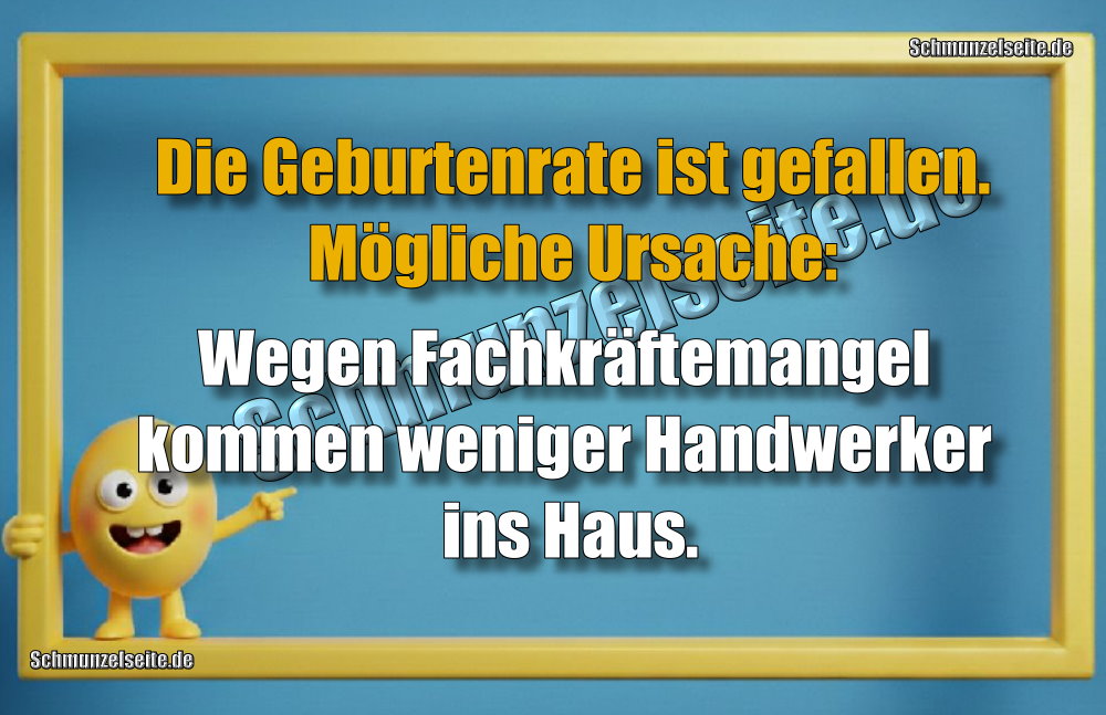 Die Geburtenrate ist gefallen. Mögliche Ursache: Wegen Fachkräftemangel kommen weniger Handwerker ins Haus.
