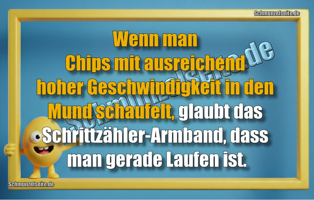 Wenn man Chips mit ausreichend hoher Geschwindigkeit in den Mund schaufelt, glaubt das Schrittzähler-Armband, dass man gerade Laufen ist.