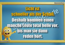 Licht ist schneller