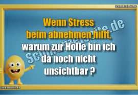 Wenn Stress beim abnehmen hilft, warum zur Hölle bin ich da noch nicht unsichtbar?