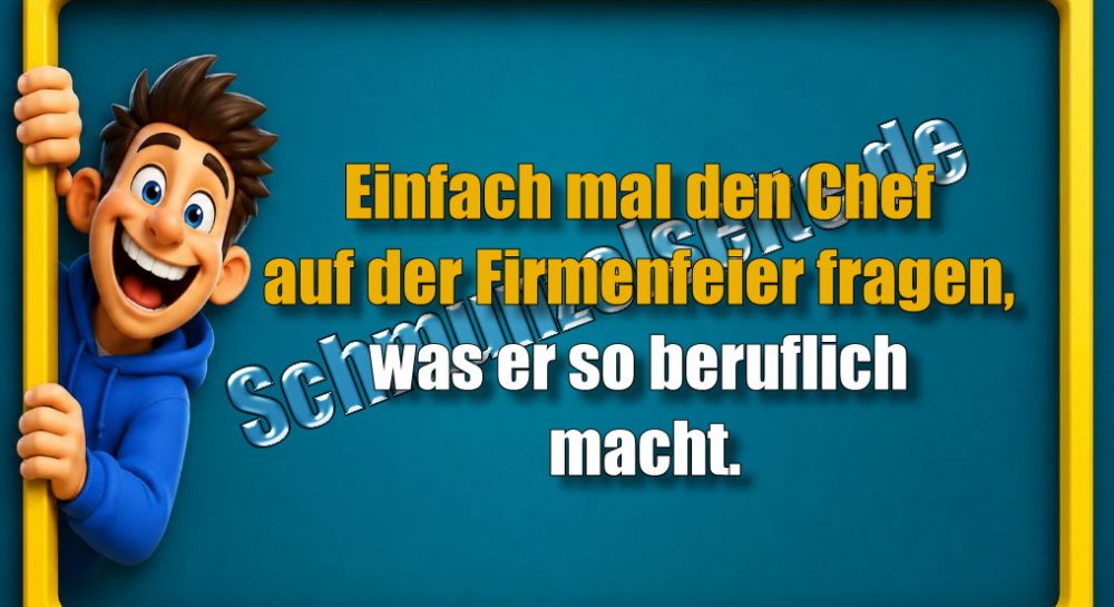 Einfach mal den Chef auf der Firmenfeier fragen, was er so beruflich macht.