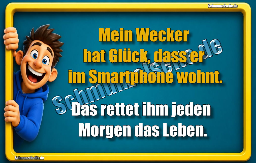 Mein Wecker hat Glück, dass er im Smartphone wohnt. Das rettet ihm jeden Morgen das Leben.