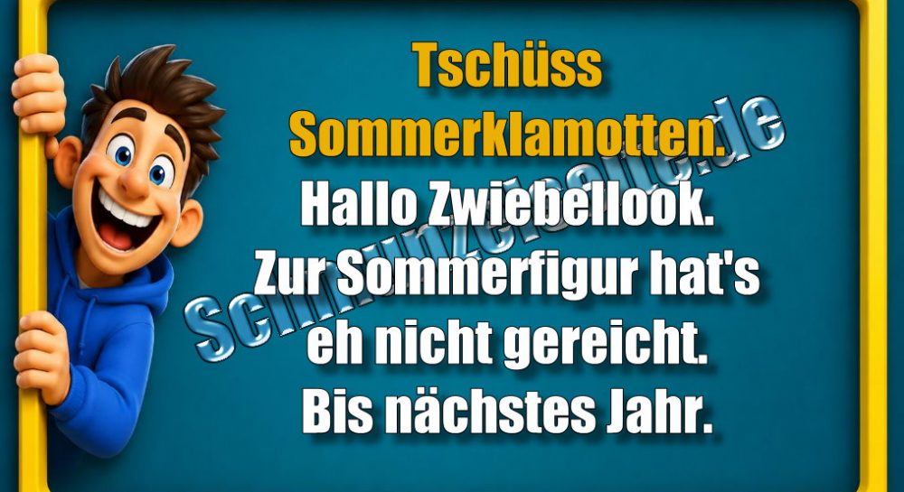 Tschüss Sommerklamotten. Hallo Zwiebellook. Zur Sommerfigur hat's eh nicht gereicht. Bis nächstes Jahr.