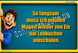 So langsam muss ich meinen Magen wieder von Eis auf Lebkuchen umschulen.