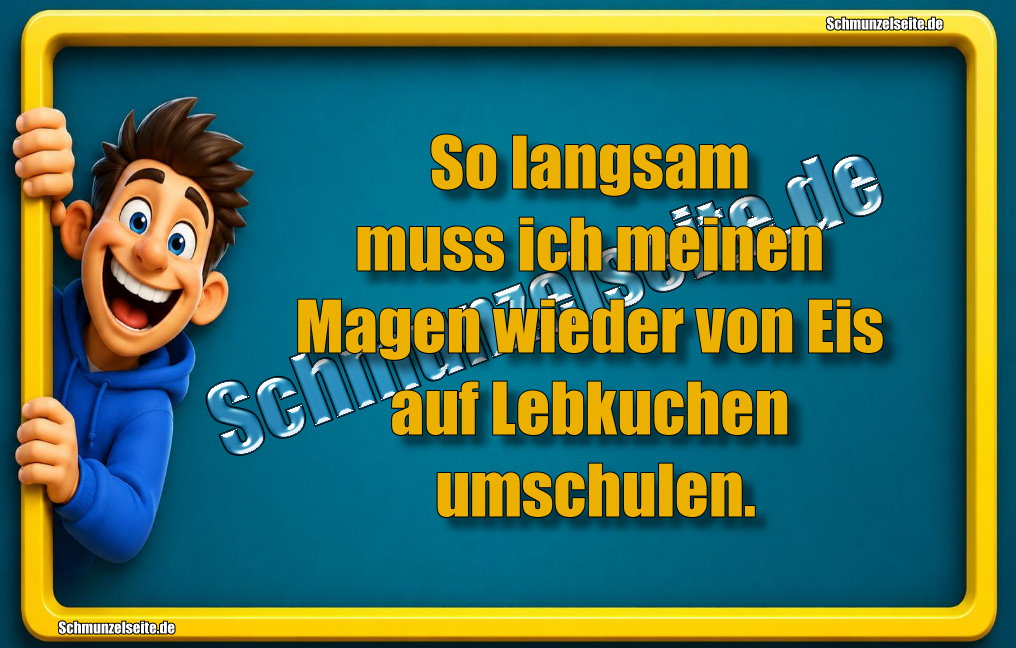 So langsam muss ich meinen Magen wieder von Eis auf Lebkuchen umschulen.