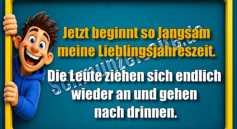 Jetzt beginnt so langsam meine Lieblingsjahreszeit. Die Leute ziehen sich endlich wieder an und gehen nach drinnen.