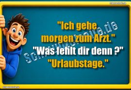 Morgen zum Arzt