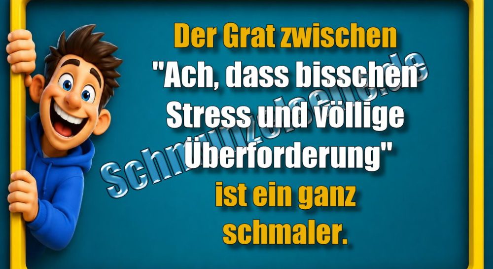 Der Grat zwischen 'Ach, dass bisschen Stress und völlige Überforderung" ist ein ganz schmaler.