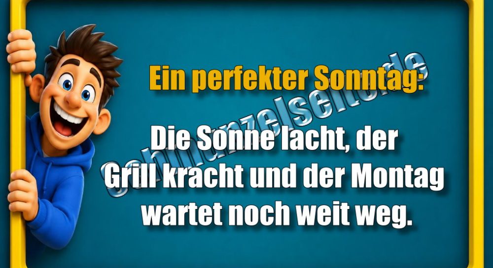 Ein perfekter Sonntag: Die Sonne lacht, der Grill kracht und der Montag wartet noch weit weg.